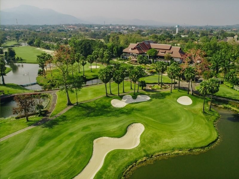 Aerial view towards the Summit Green Valley clubhouse