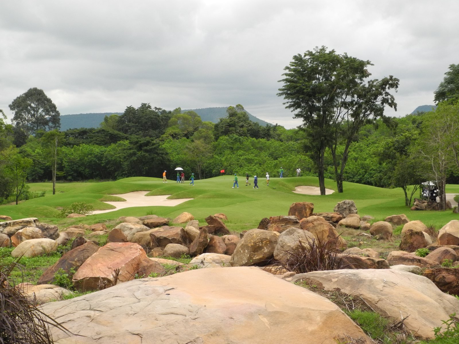 The granite boulders that give the Rock course its name