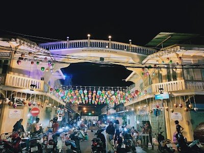 Historical Curved Bridge and Street Art